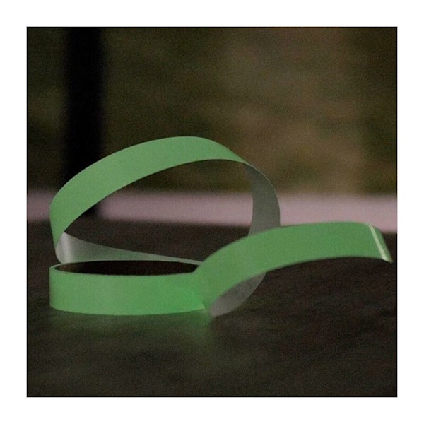 Säkerhetstejp: 3 meter fosforescerande band, 3mx1cm lysande band