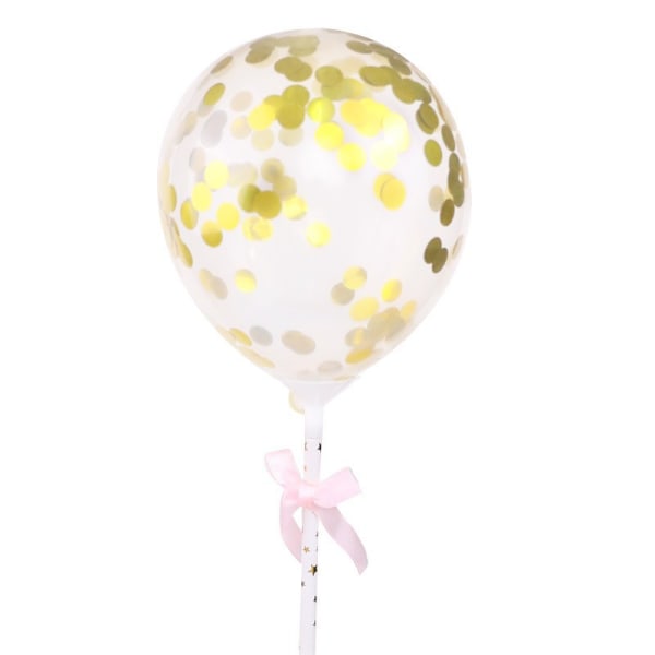 Guld fødselsdagskage dekoration kage topper, dekoration gateau anniversaire rose, guld fan papir happy birthday banner konfetti ballon fyrværkeri stjerne pa