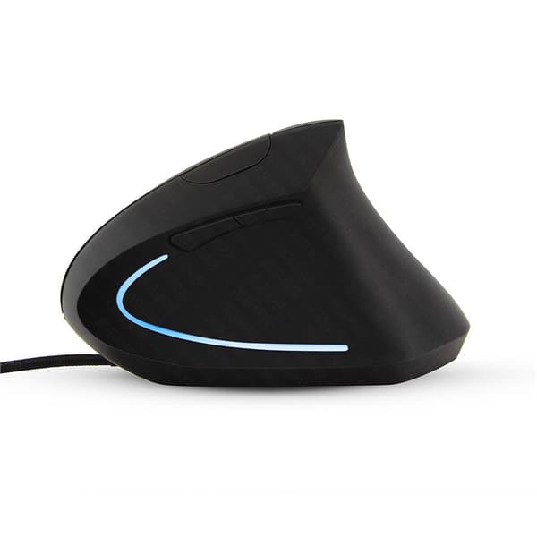 Kablet ergonomisk mus, vertikal mus med LED-lys, 1200-3200 DPI, 6 knapper, højrehåndet, computermus til pc og computer p