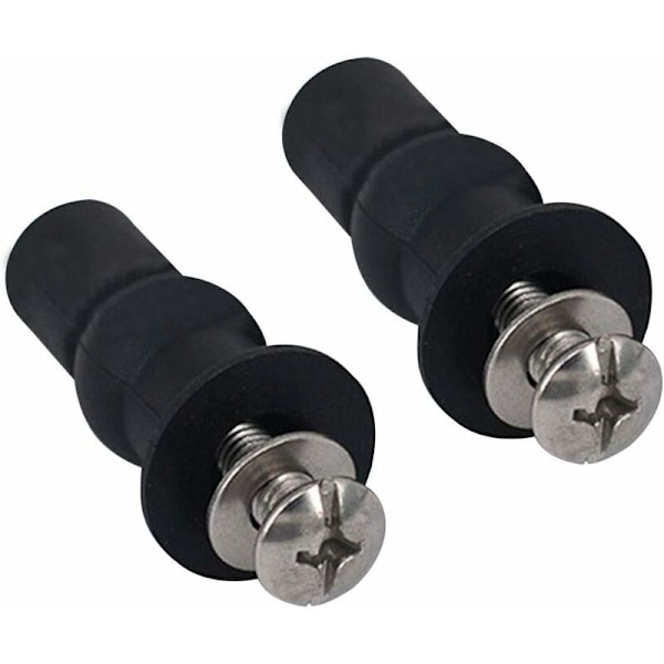 2 stk. slakte-WC-fester hengsel hengsler strekk strekking hull gummiskrue er egnet for alle toaletter (18mm)