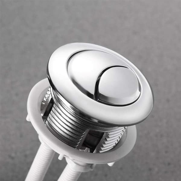 2 st Toalett Tryckknappar Dubbelspolning Knapp 38mm Standard Krom Silverpläterad WC Cistern Knappar