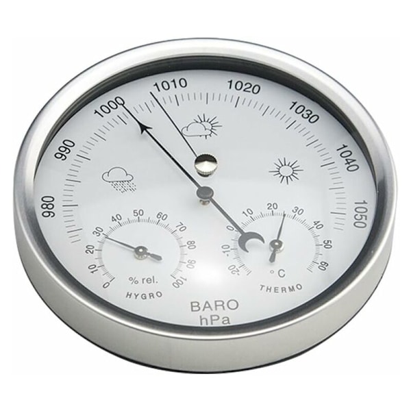 Météoo barometer med analog urtavla med hygrometertermometer atmosfäriska tryckmätningar Enkelhet och lättläst