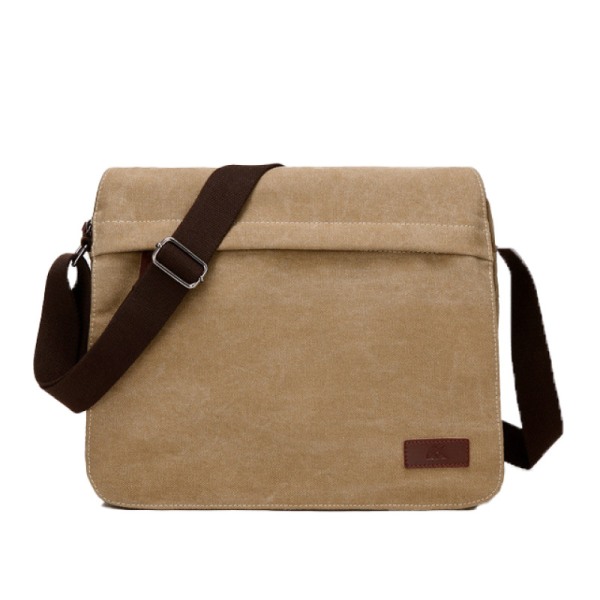 Stor kapacitet canvas herr väska, pendlarväska, axel crossbody väska, enkel casual liten axelväska