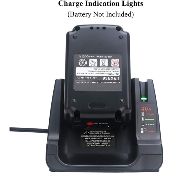 36 V 40 V batterilader for Li-ion batterier+Decker LCS36 LCS40 (EU, kun lader, ikke batteri)