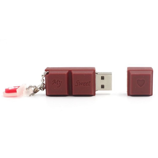 USB NYCKEL 16 GB FLASH-ENHET ROLIG 3D-FIGUR CHOKLADBRUN