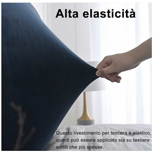 Elastisk sengegavlbetræk til sengegavl -150 cm-til seng 140-170 cm sengegavl