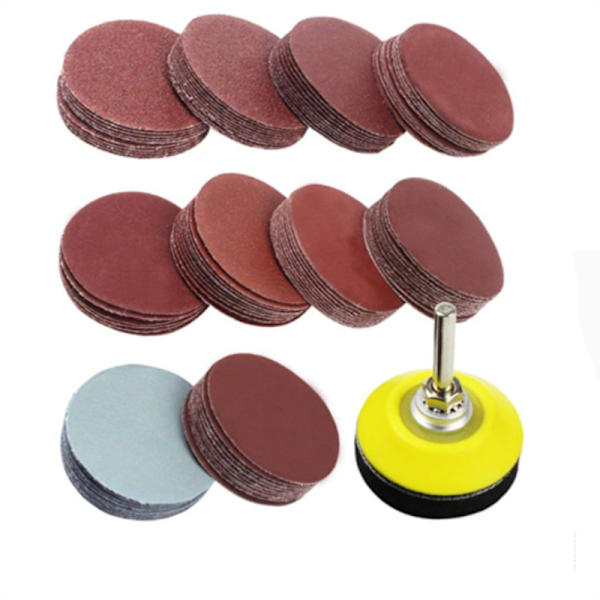 100 hiomalevyä 50mm Kiillotus hiontalaikka + 1 Kiillotus hiontalaikka hiekkapaperille porakoneelle karkeus 80 120 180 240 400 600 800 1200 2000 3000