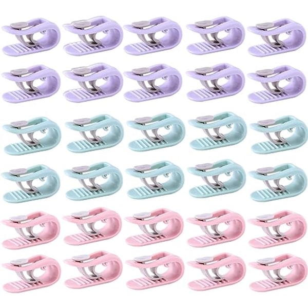 Täcke Clip Trailer 30-pack Täcke Clip, Täcke Clip Sängklädeshållare, Quilt Clip Halkskydd Clip för att förhindra bindning och rörelse av c