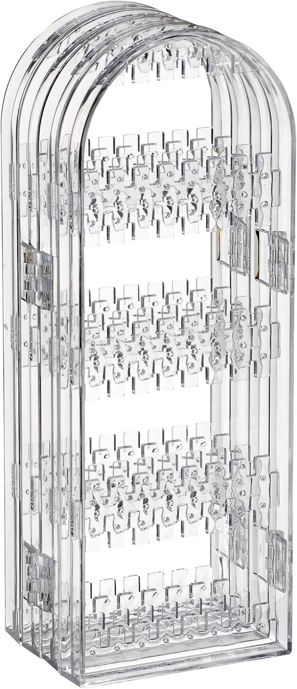 Klar plast smyckeskrin och displayställ, displayörhängen/smyckesdisplayställ