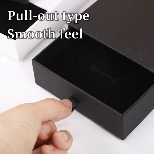 2 stycken smyckespresentförpackning smyckesdisplayfodral presentaskar 9 9 9 1,7 cm / 3,5 0,6 tum Liten presentask kragöglor förvaring förvaring-svart