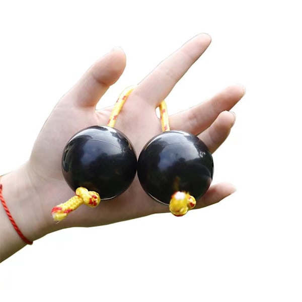 Shake Rattle Dobbelt Chaldeisk Rhythme Percussion Instrument Sort