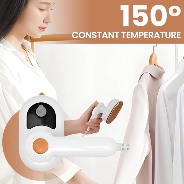 Couture, mini resejärn, roterande 180 ° med vattentank 50ml, fuktig och torr för hemmet och resan 25W