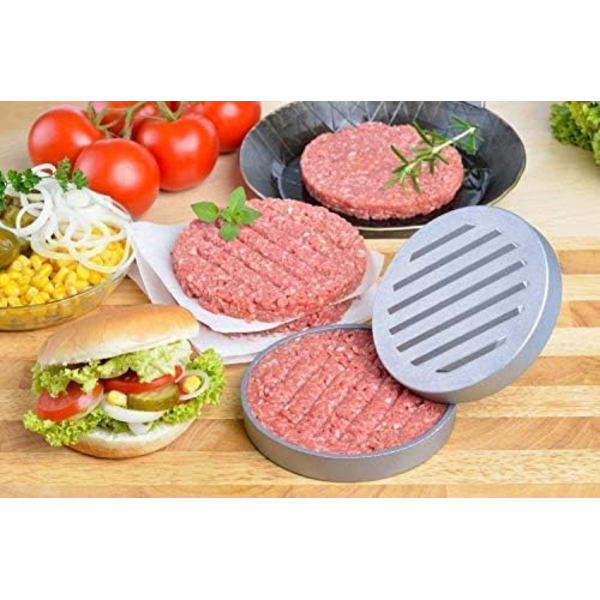 Burgerpresse, Patty-form, lavet af støbt og belagt aluminium med fødevaresikker og non-stick materiale