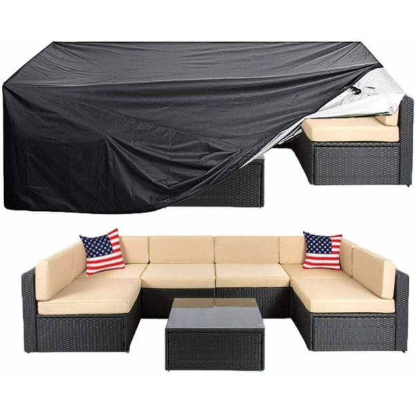 Super suuri ulkoilupöydän tuolien sohvan suojus vedenpitävä pölytiivis UV/tuulensuojaus 124\" x 63\" x 29\"