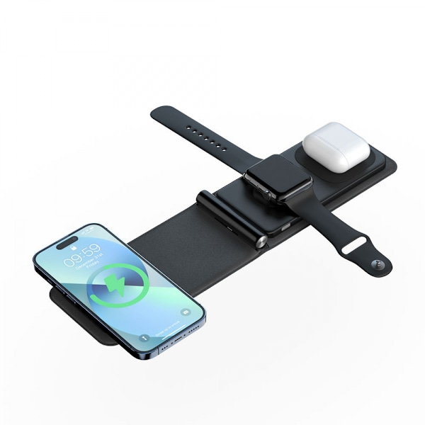 Magnetisk trådlös laddare magsafe 15W hopfällbar snabb trådlös laddning för skrivbord