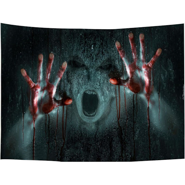 Halloween-gobelin 51,18x 59,06 tommer Zombie 3D-utskrift Skummel veggteppe Foldbar vaskbar Halloween-dekorasjoner