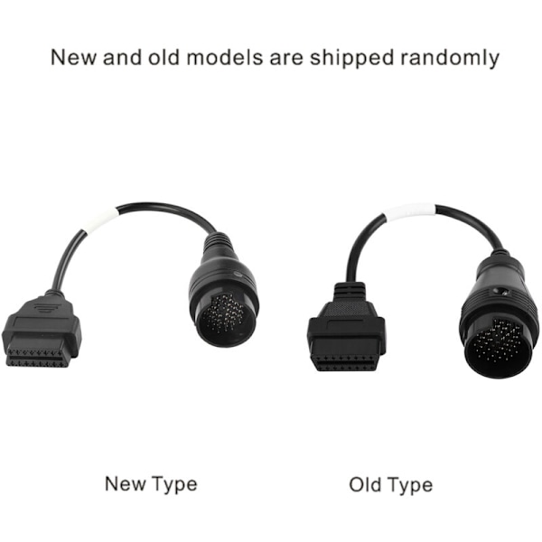 OBD2 adapter kontakt diagnostikkabel 38 stiftar 16-pin för Iveco lastbil