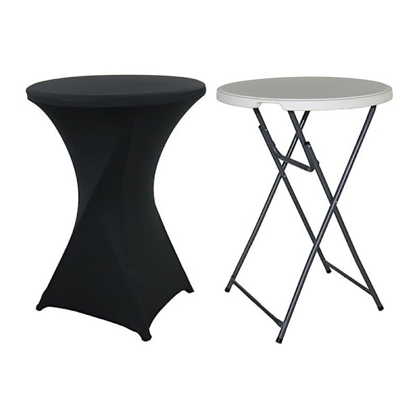 Bistrot dug - Debout - Cocktail Deco - Stretch Spandex （Sort） 60cm × 110cm
