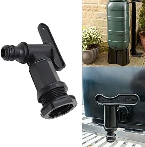 1000 liters plast vattentank kran, IBC vattentank adapter (plast), trädgårdsslang kran adapter, regnvattenuppsamlingstank, bränsletank