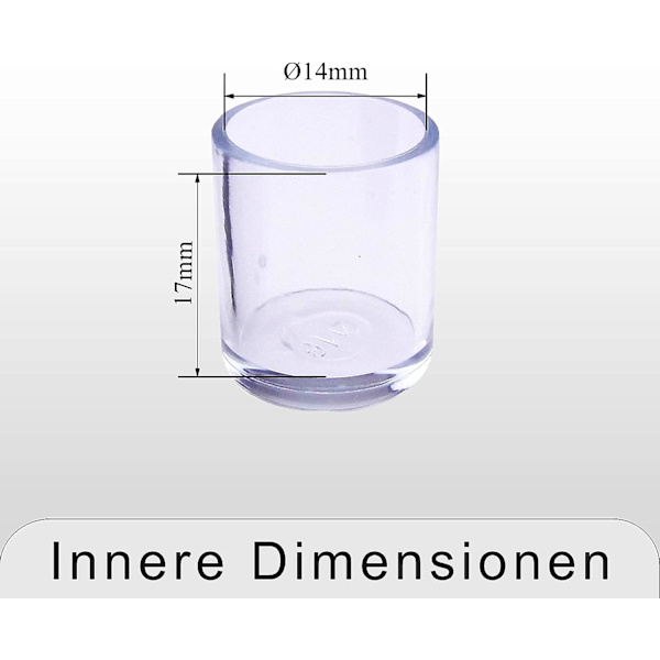 16 Pack Stolsbenskydd Silikon Rund Rund Diameter: 14mm