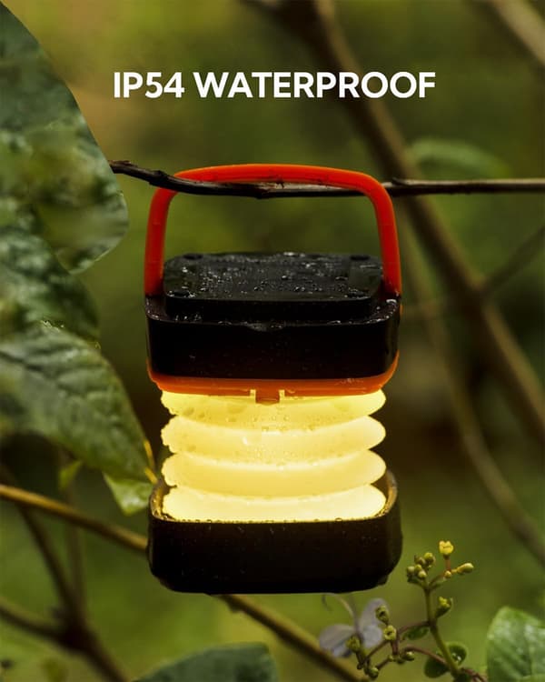 2-pack solardriven campinglykta hopfällbar utomhus trädgårdslampa vattentät bärbar USB klass A energi: