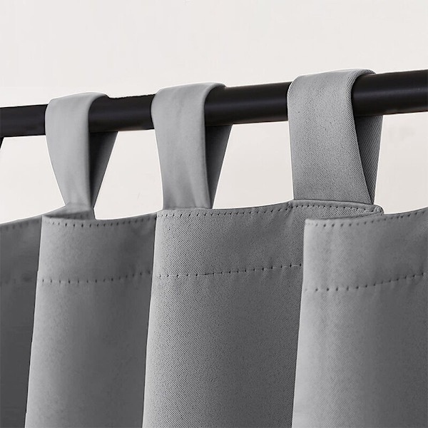 Mörkläggningsgardin för utomhusbruk - Gardiner och draperier isolerande anti ventilationsljus värme redo att installeras för pergola, terrass, hus, 107x213 cm, grå, 2 paneler