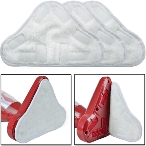 Paket med 6 rengöringspads för mikrofiberångmopp, kompatibel ersättning för ångmoppar H2O X5 H20 tvättbar
