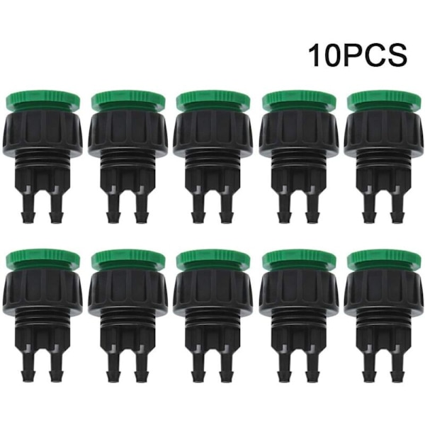 Hurtigkobling, 10 stk. Plastik Haveslangekoblinger Mikro Irrigation Adapter Hurtigkobling Passer til 4/7 mm Slanger