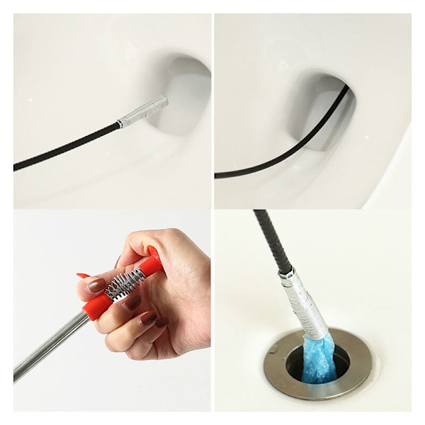 Set med 3 klo-tänger - 60 cm - flexibla och kraftfulla - med gripkrok - fyra klor - vikbara - används ofta för diskbänken, vasken