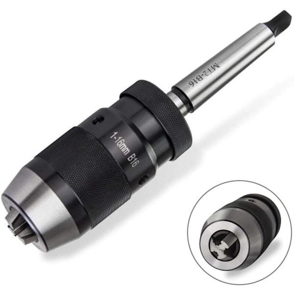 1 stk 1-16mm B16 Selvstrammende Borechuck for Rotasjonsbor