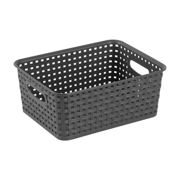 Plastförvaringskorgar med lock, organiseringsbehållare med lock, stickade förvaringskorgar för hyllor, lådor, skrivbord, garderob, lekrum, klassrum, kontor