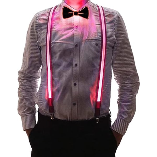 Lysende seler for menn for voksne Justerbart LED-belte Perfekt