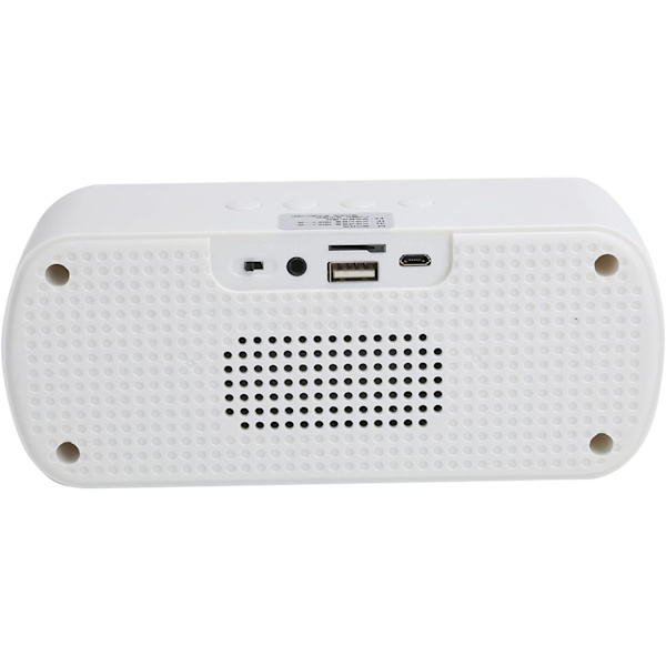 Bluetooth-langaton kaiutin, 3D-stereokaiuttimen ääni, LED-valolla, kaksi kaiutinta, 1500 mAh kapasiteetti, itsenäinen bassokalvo (valkoinen)
