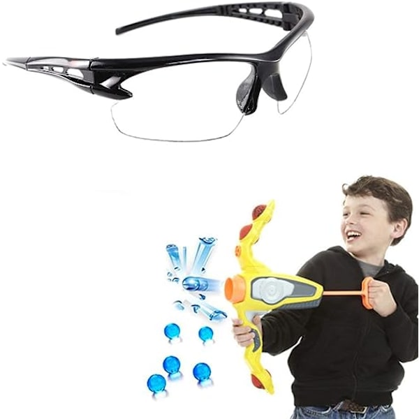 Glasögon-6 Pack Clear Safety Glasses, skyddsglasögon med plastlinser, för barn Nerf Gun Battles  Lab Work