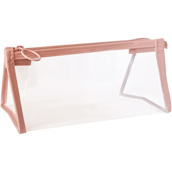 Läpinäkyvä kynäkotelo (Pinkki)