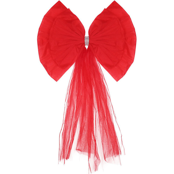 Extra stor dubbel deluxe dörrbåge full wrap elegant jul traditionell båge, röd