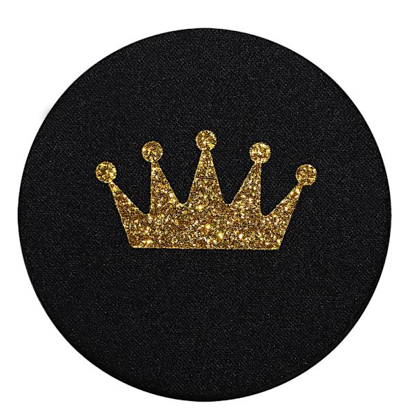 Bilvandskåle med varmt guldglitter krone, universelle til bilmodeller (2 stk.)