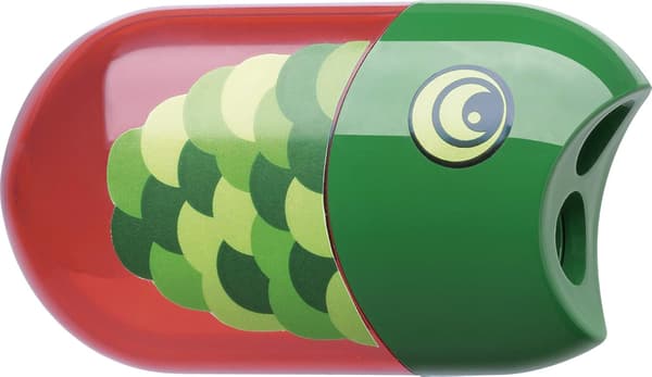 Pennvässare/suddgummi tecknad grön/röd 1st