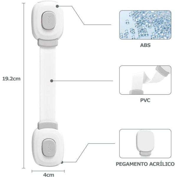 Baby SECURITY Porte Baby 6 huonetta, Laatikon kaappien lukot ja jääkaapin SECURITY CHILDARD Lapsisuoja Baby Home