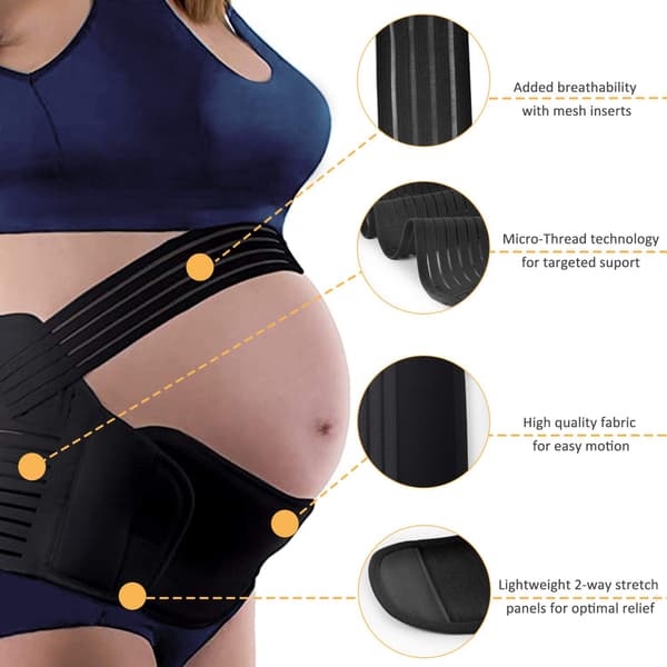 Maternity Graviditetsbälte, Abdominal Lumbar Support Bälte, Justerbart Gravid Bälte, Graviditetshuvudband Support Bälte, Graviditetsstöd Bälte Bef
