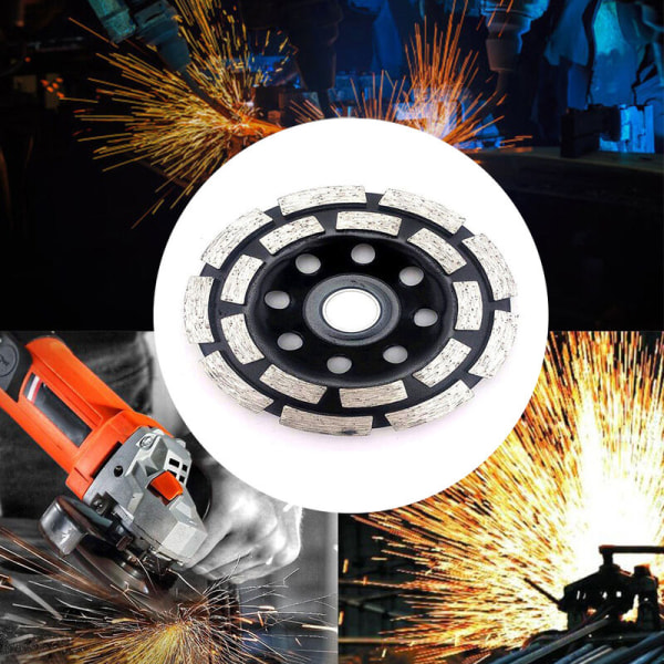 Svart diamantslipningsskiva med dubbla rader (125 mm)