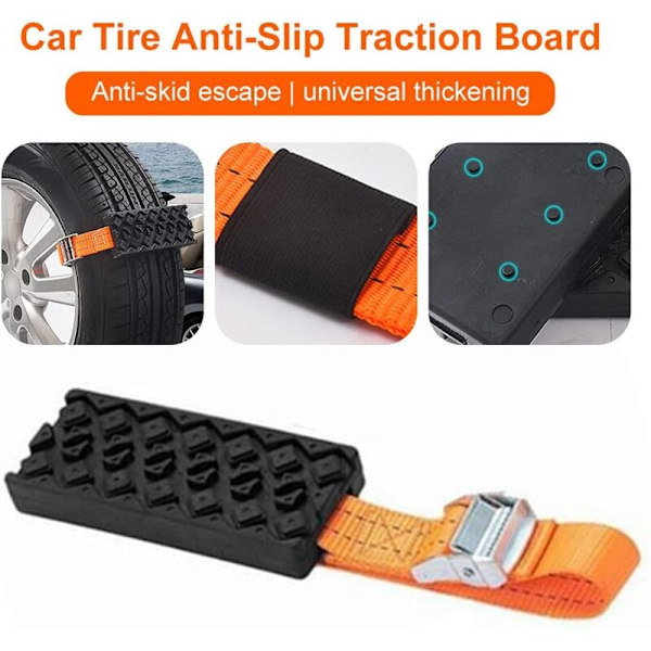 Traction teppe for bobiler, starthjelp, for bil, lastebil, SUV (17,5 x 8 cm)