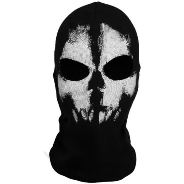 Ghost Mask- Balaclava til mænd - Helmaske - Horror Masker - Skimasker til Fancy Dress Kostume - Cosplay - Airsoft Motorcykel Paintball - One S
