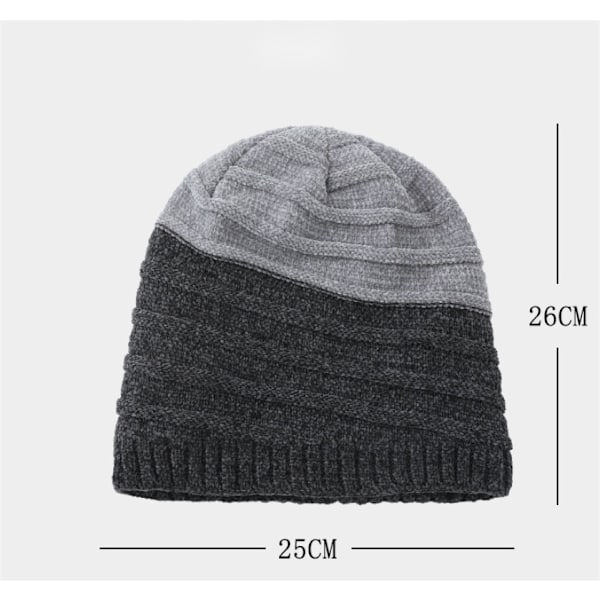 Hatte til mænd og kvinder, vinter udendørs strikkede hatte, varme uldhatte, efterår og vinter fløjl pullover hatte, ørebeskyttende hatte