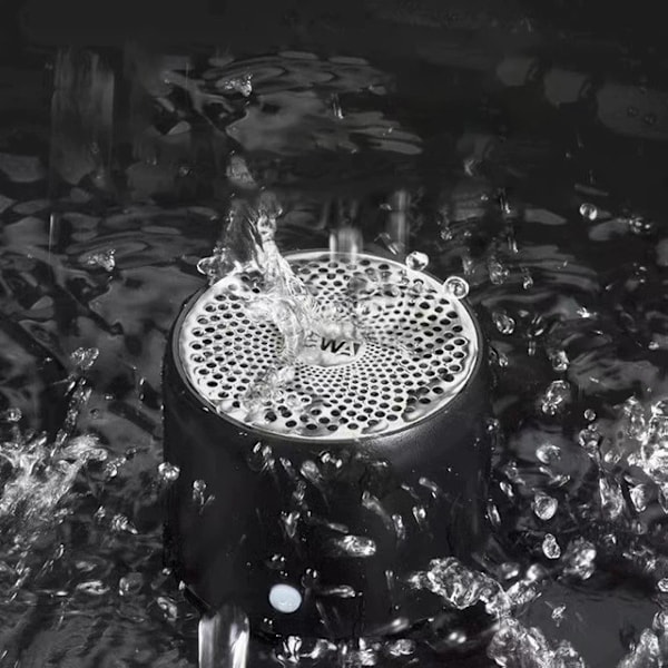 Trådløs mini Bluetooth-højttaler med brugerdefineret basradiator. Vandafvisende lille og høj portable højttaler til bil, cykel, udendørs, brusebad (sort)