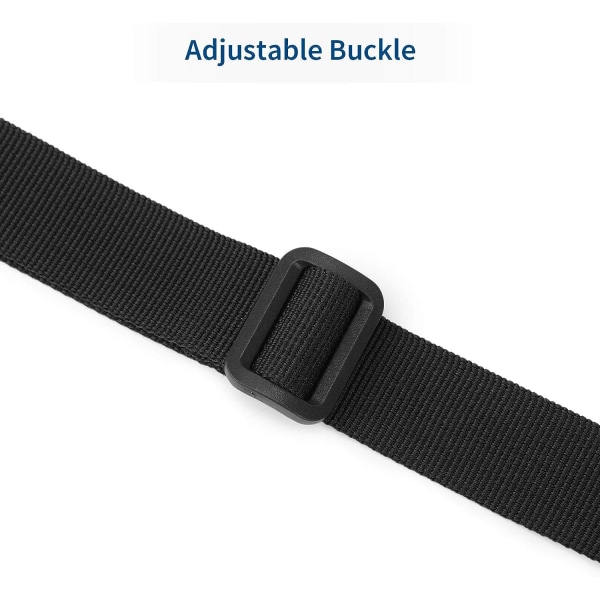 Justerbar skulderrem i nylon med drejelig krog til bagage, skuldertasker, attachétasker (sort)