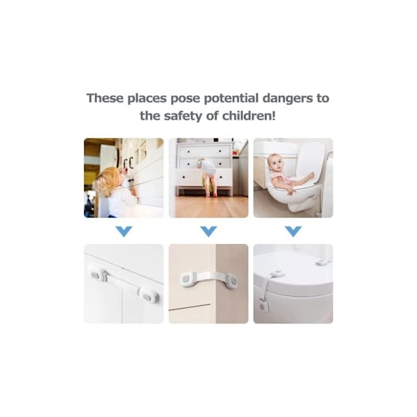 Baby SECURITY Porte Baby 6 huonetta, Laatikon kaappien lukot ja jääkaapin SECURITY CHILDARD Lapsisuoja Baby Home