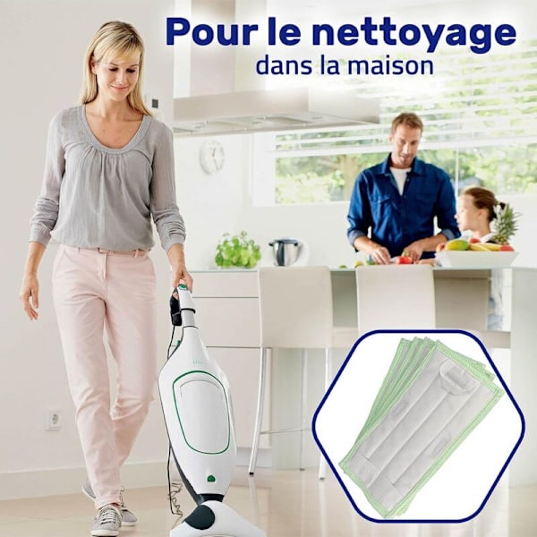 Paket med 4 trasor kompatibla med Vorwerk Kobold MF520, MF530, SP520, SP530 dammsugare - Mjuk trasa