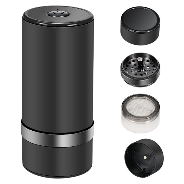 Stor elektrisk krydder- og urteknuser med USB, oppladbar multifunksjonell kvern for tørre urter, kaffebønner, nei