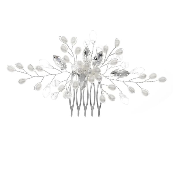 Blomster Bryllup Hårtilbehør Perle Bryllup Hårkam for Kvinner og Jenter